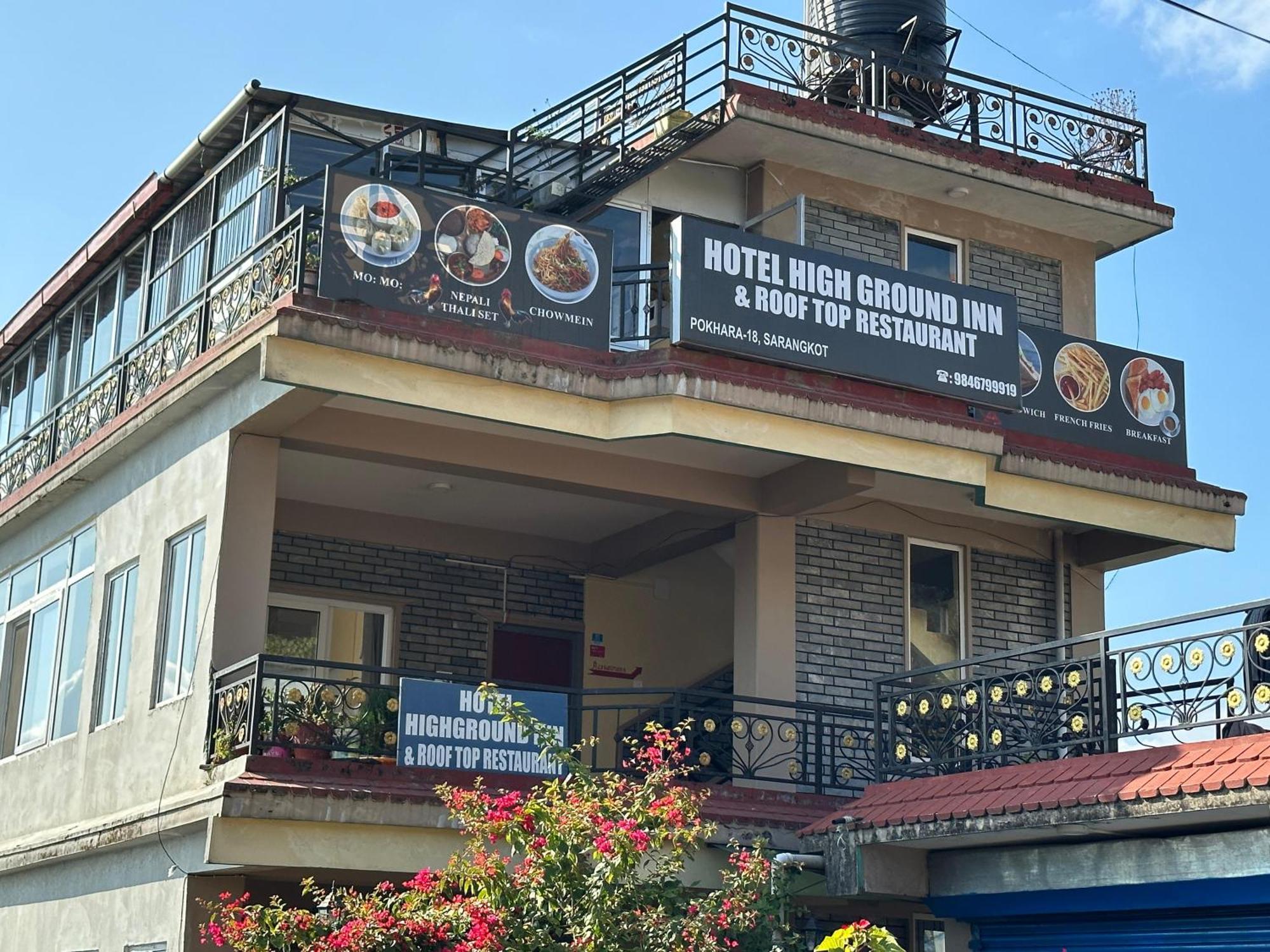 Hotel High Ground Inn Sarangkot โพคารา ภายนอก รูปภาพ